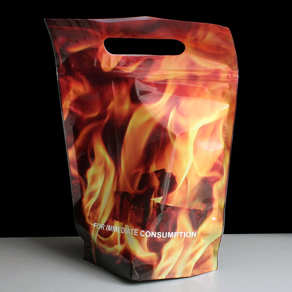 Small Hot Deli Chicken Zip Lock Bags Clear Window