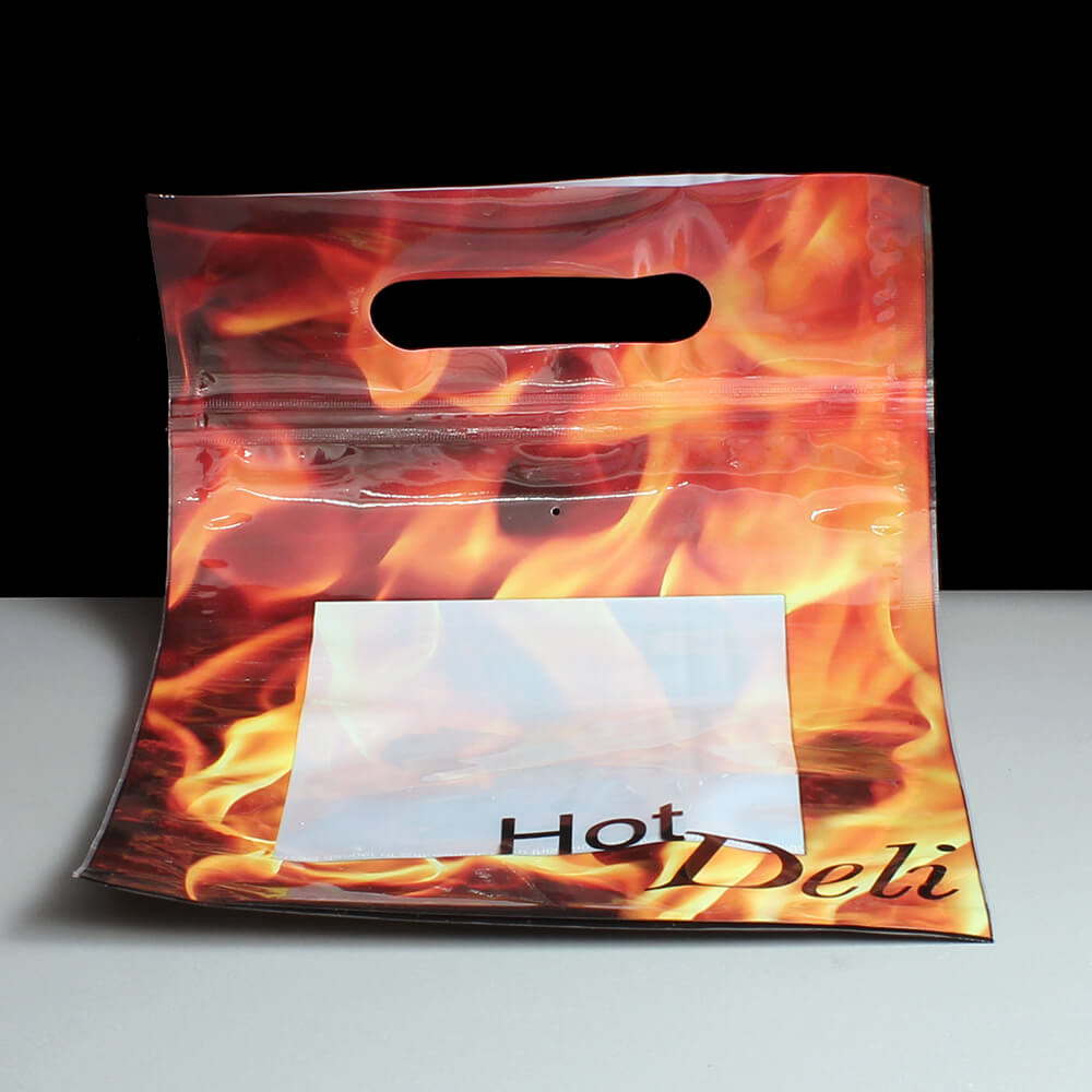 Small Hot Deli Chicken Zip Lock Bags Clear Window