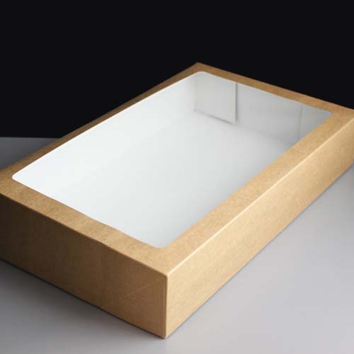 Large Kraft Traybake Box and Foil Tray 322 x 200 x 60 mm 100 pack  Fast Shipping