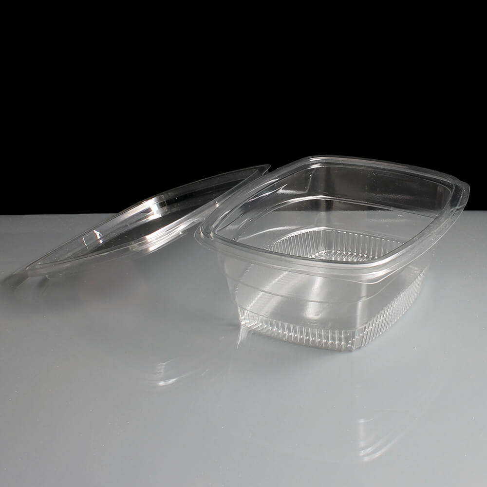 Anson Fresco 1000cc Clear Plastic Hinged Salad Containers