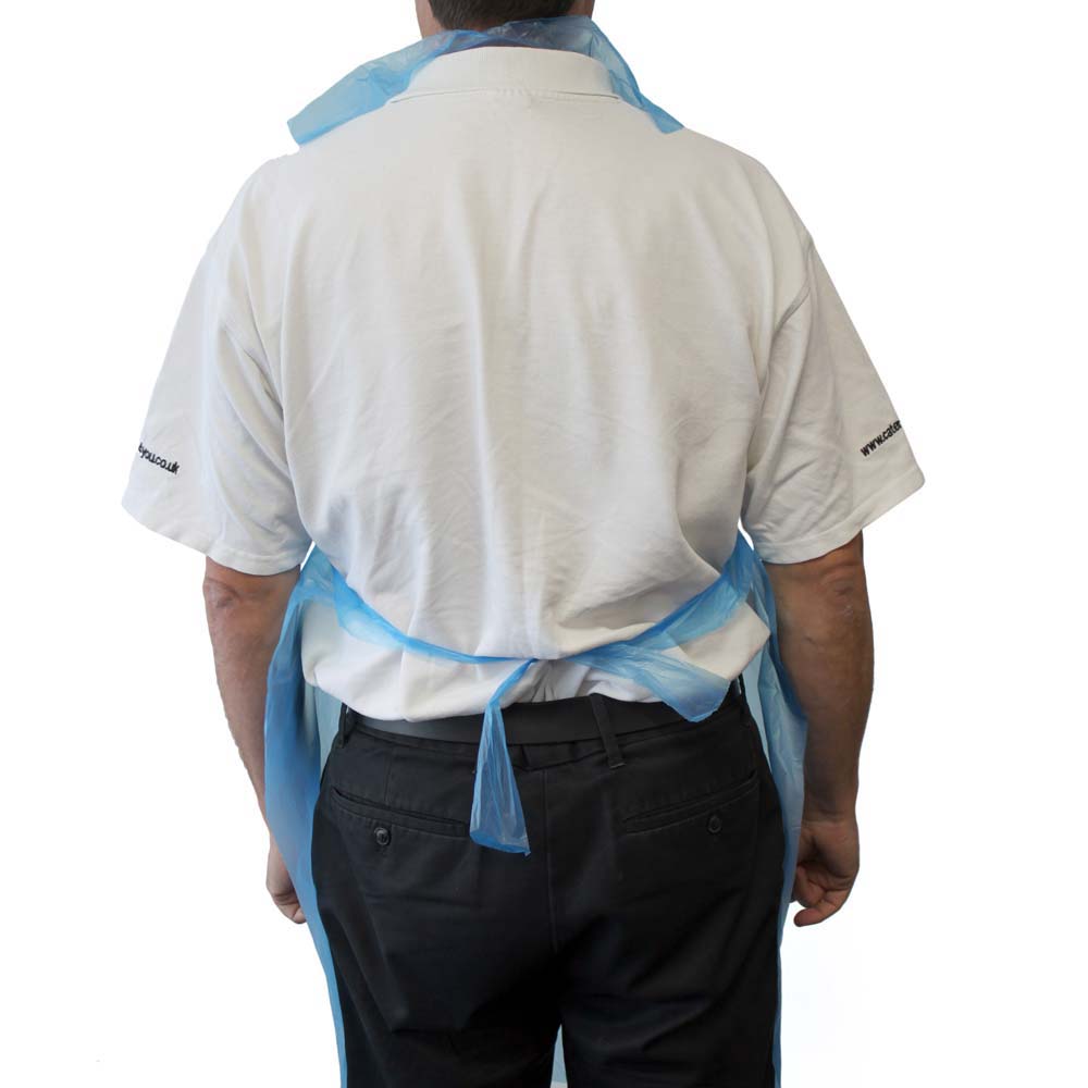 Disposable Blue Aprons on a Roll