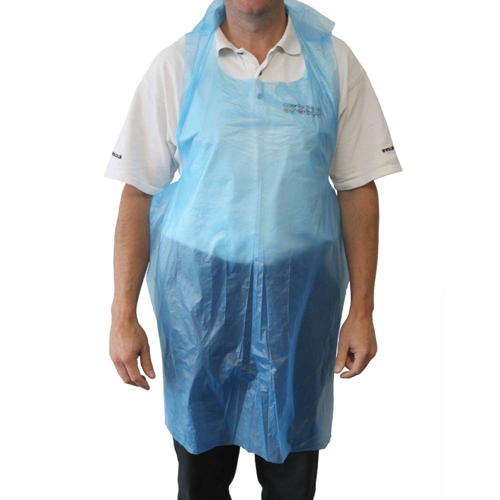 Disposable Blue Aprons on a Roll