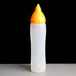 Araven 05555 500ml Non Drip Squeeze Sauce Bottle Orange Nozzle