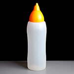 Araven 05556 750ml Non Drip Squeeze Sauce Bottle Orange Nozzle