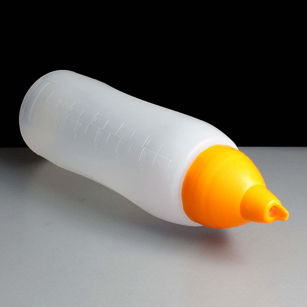 Araven 750ml Non Drip Plastic Squeeze Bottle Orange Nozzle