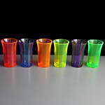 50ml Mixed Colour Reusable Shot Glasses CE: Box of 24