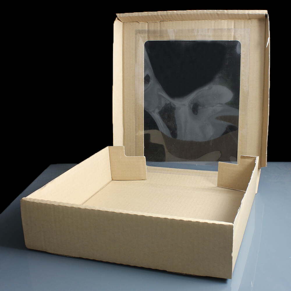 Heavy Duty 12 x 12 x 3 Inch Kraft Cake Box with Film Window Heavy Duty 12 x 12 x 3 Inch Kraft Cake Box with Film Window