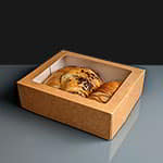 Small Kraft Traybake Windowed Box: Box of 100