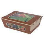 Biodegradable Salad Box - 650ml - Brown Earth: Box of 250