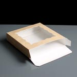 Small Windowed Quiche or Cookie Box 115mm x 115mm x 24mm