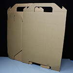 Large BROWN Corrugated Carry Box / Handled Lunch Box - Pack of 20
