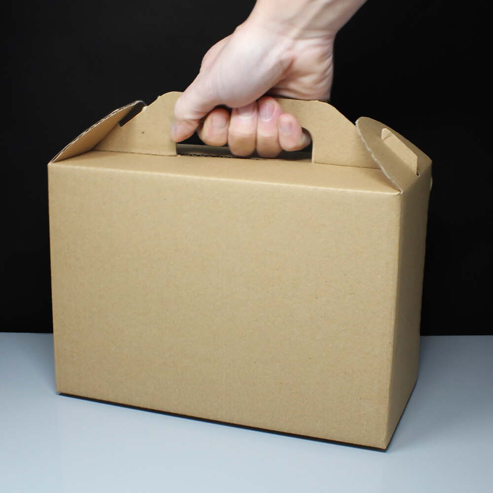 Large Corrugated Carry Box / Handled Lunch Box