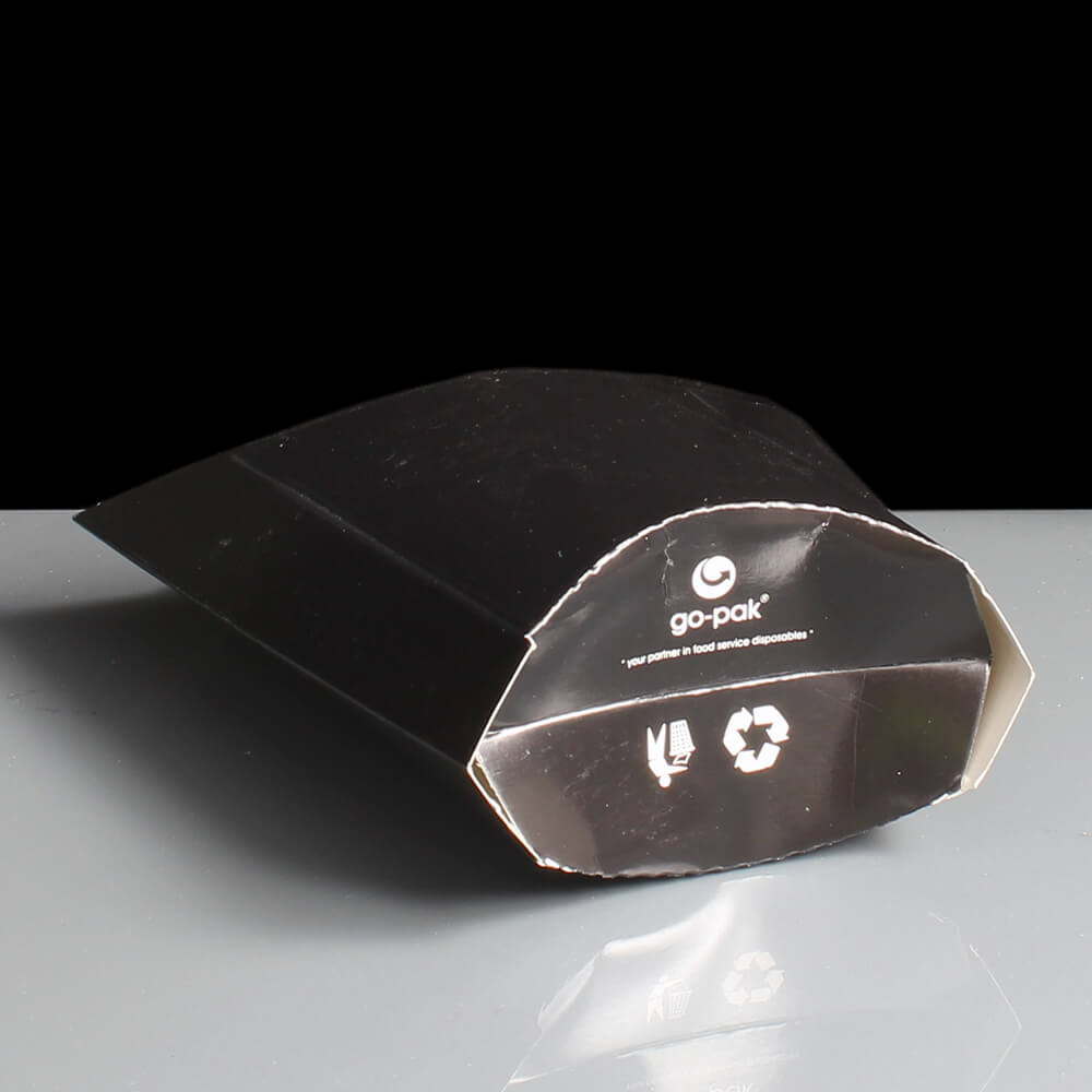 Large Black Cardboard Chip Scoop