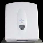 Wall Mounted Hand Towel Dispenser - White Plastic