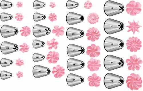 Wilton 402-1006 Drop Flower Decorating Tip Silver
