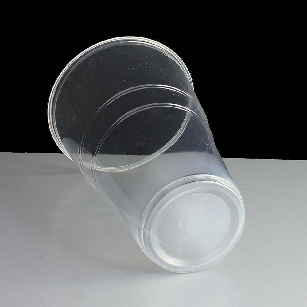 Flexible CE Disposable Plastic Pint Glass
