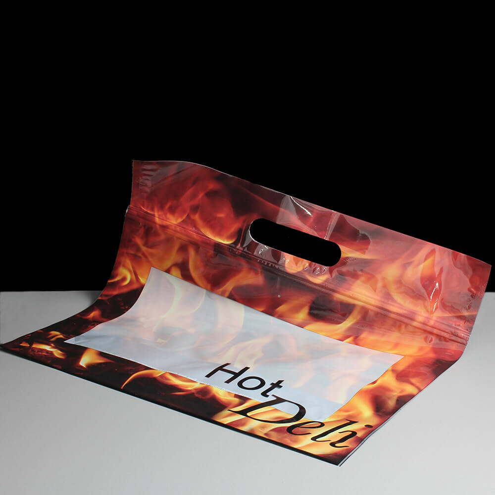 Large Hot Deli Chicken Zip Lock Bags Clear Window