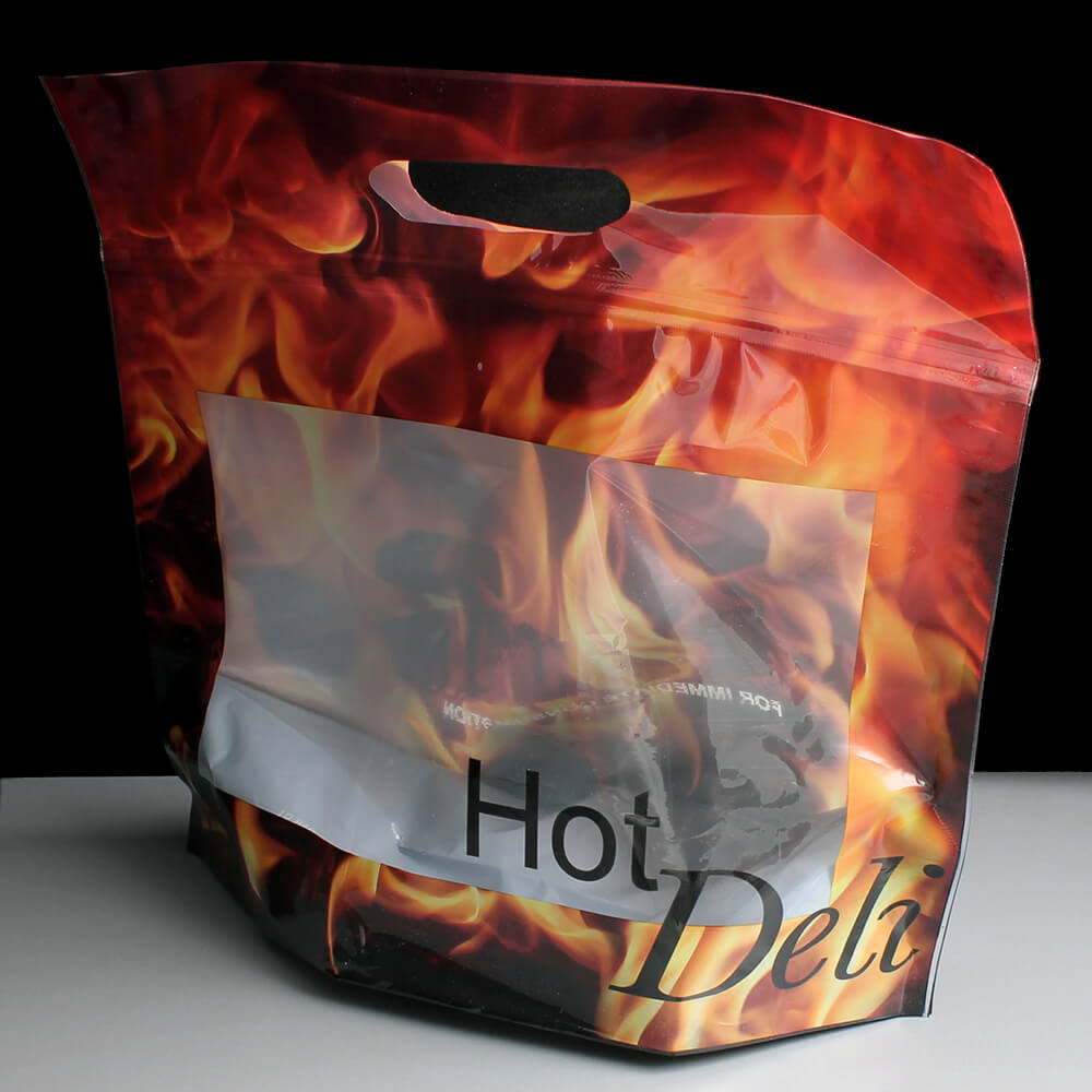 Large Hot Deli Chicken Zip Lock Bags Clear Window