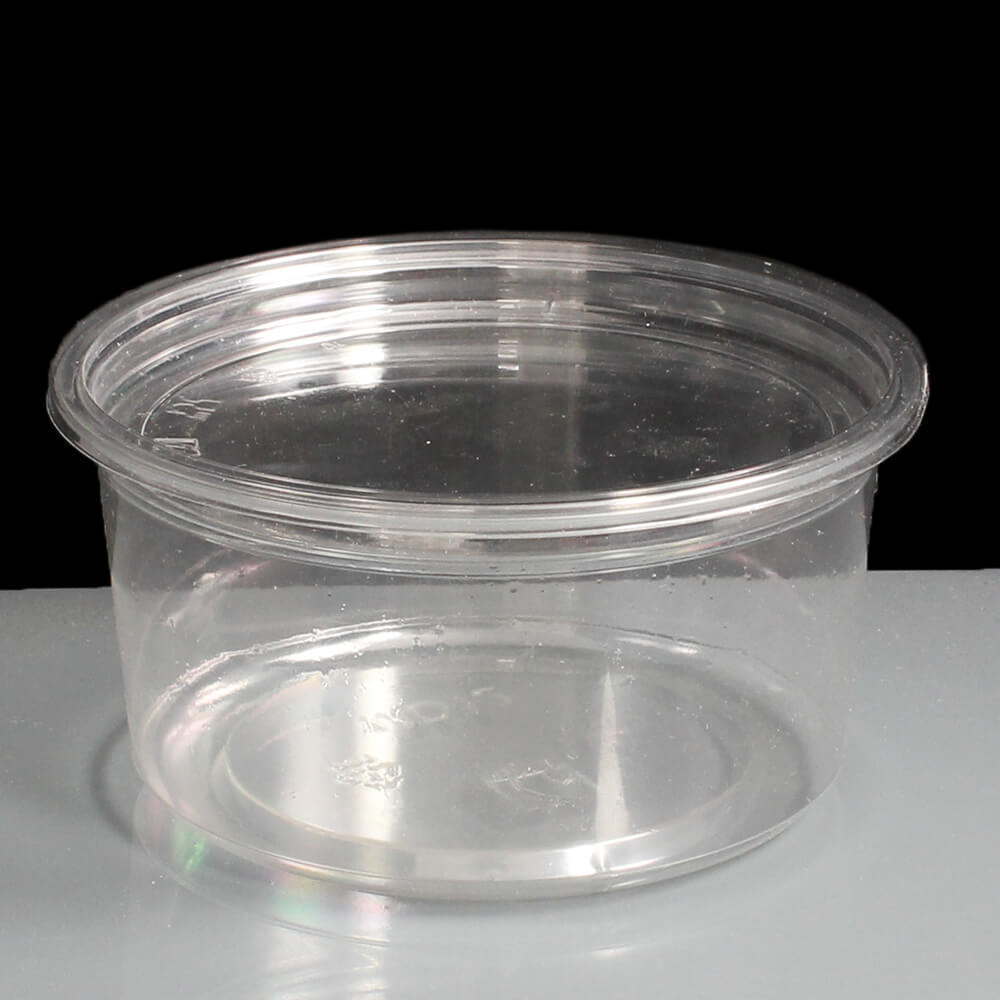 PLASTIC ROUND CONTAINERS TUB WITH LIDS CLEAR FOOD SAFE TAKEAWAY 