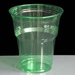 Disposable 12oz CE Green PET Plastic Glasses