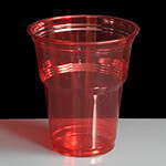 Disposable 12oz CE Red PET Plastic Glasses