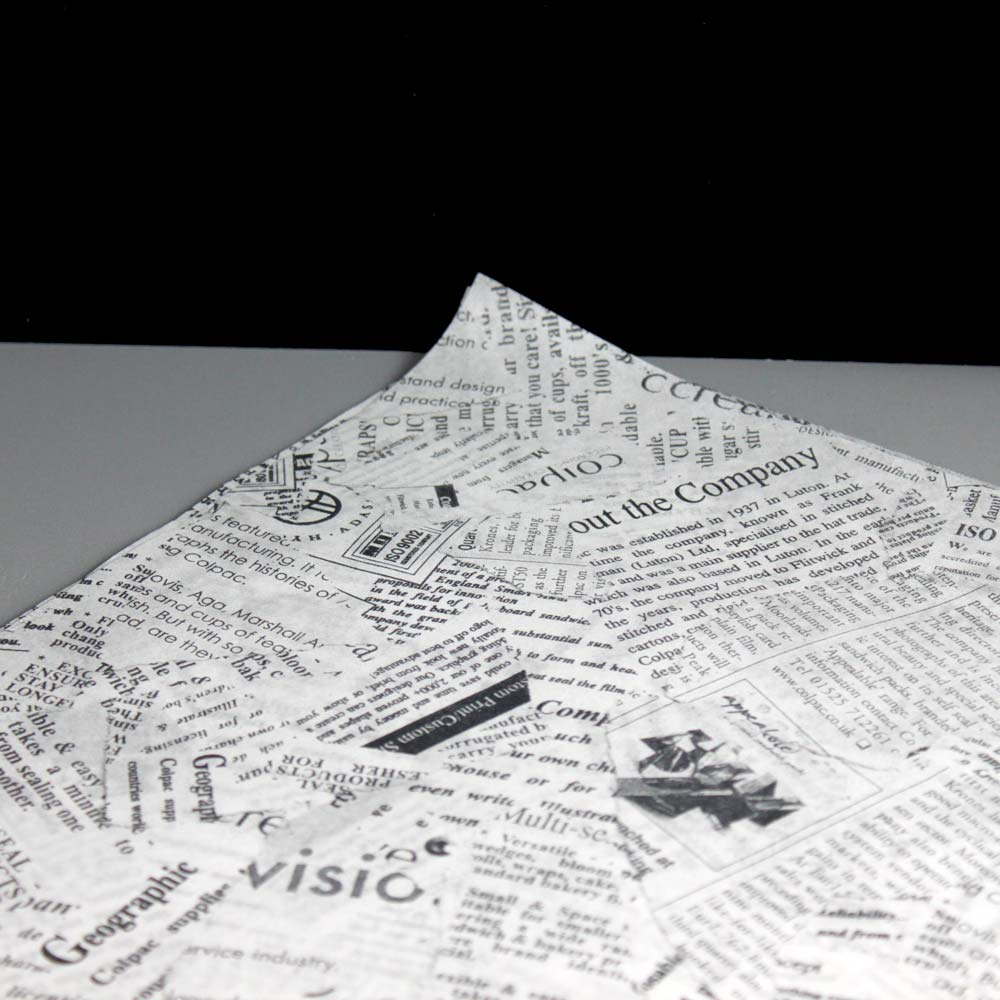 Newsprint Fish And Chips Greaseproof Paper 12 X 16 Inches