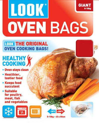 60 ROASTING BAGS 30 cm x 40cm FOR COOKING VEGETABLE OR MEAT IN OVEN OR MICROWAVE
