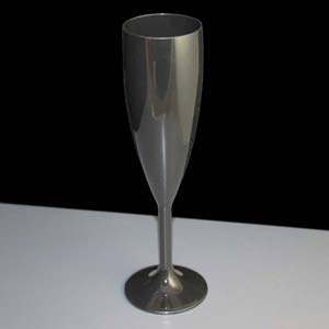Polycarbonate Black Champagne Glass