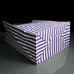 Purple Candy Striped Handled SOS Bags 250 x 140 x 300mm