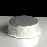 44000J - 100mm Round Foil Pie Tray - Rolled Edge