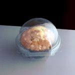 1 Cavity Large Plastic Hinged Muffin Box or Pod