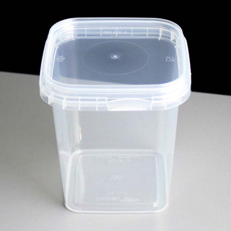 520ml Square Tamper Evident Container & Lids