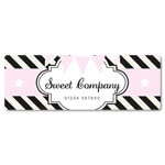Custom Rectangular Gloss Label - Sweet Company 4 (Roll of 25)