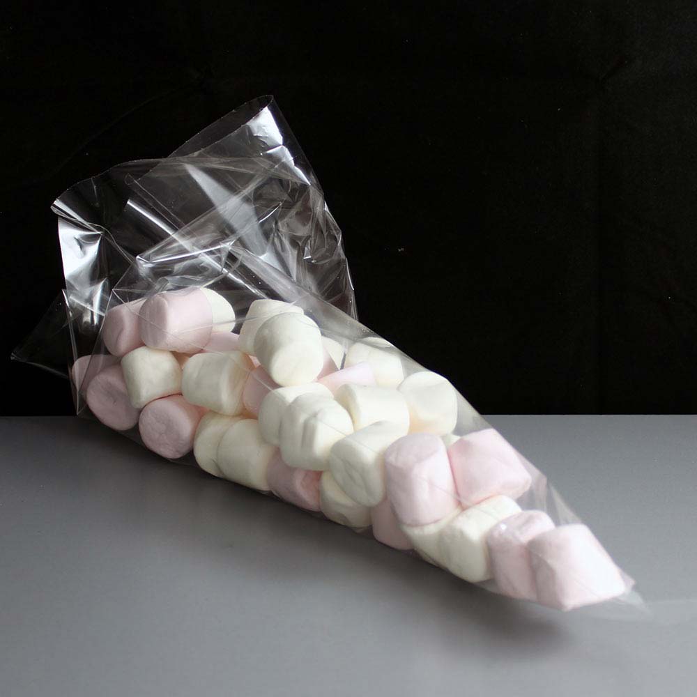 Small Clear Plastic Cone Shaped Sweet Bags 180x370mm 250