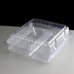 Plastic Hinged Twin Slice / Eclair Box: Box of 200