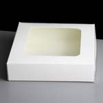 Windowed White Flan or Quiche Boxes 6x6x1.5