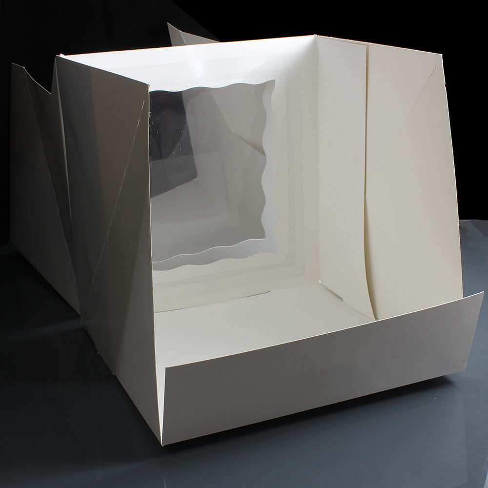 White Windowed Large Cake Box Cube 257cm