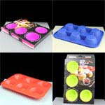 Silicone Cupcake Mould, 6 cup