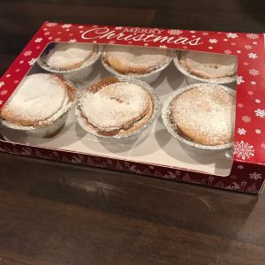 Mince Pies Cardboard Box Merry Christmas