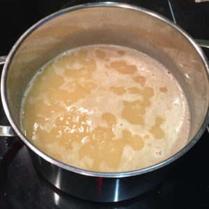 Boiling the lentils