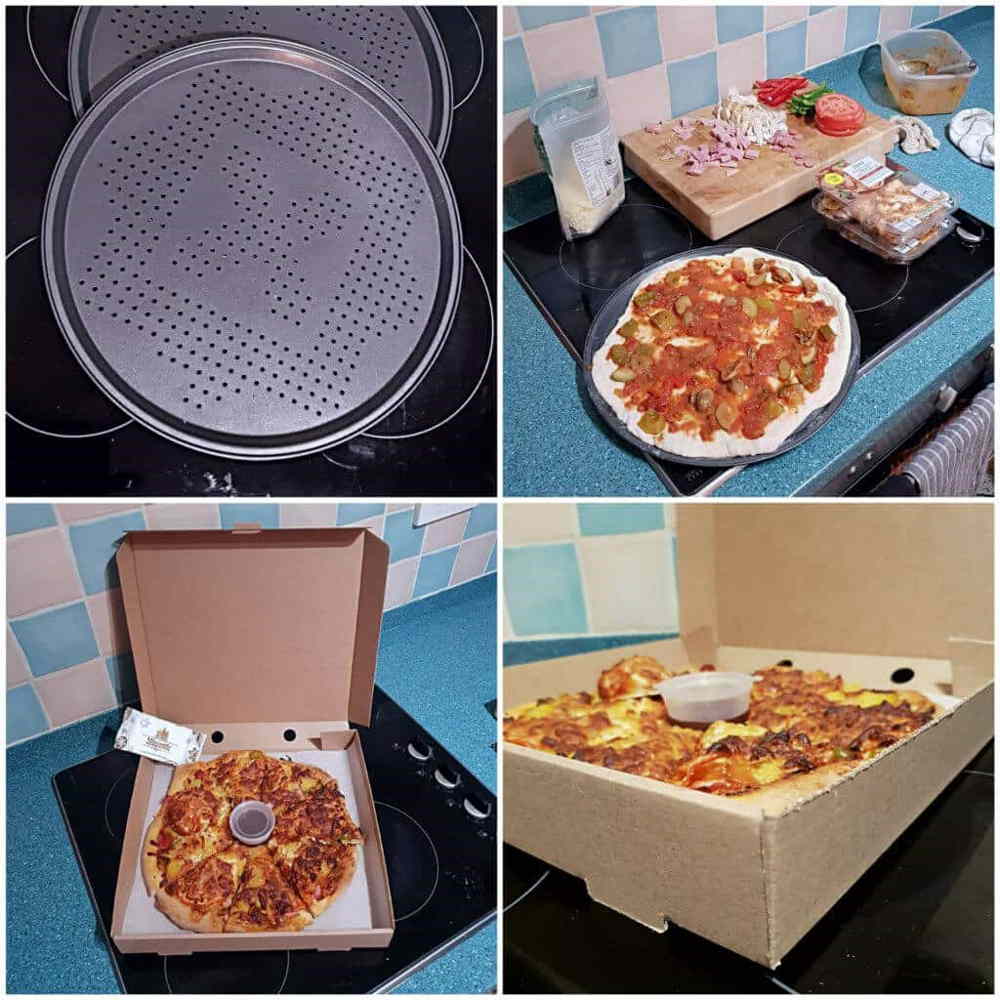 Pizza bases and pizza boxes