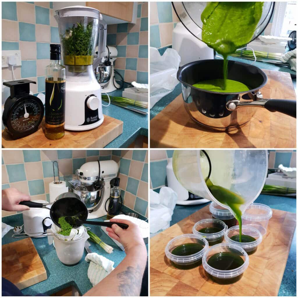 Parsley Oil Stored in Tamper Evident Pots