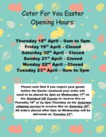 Easter Opening Hours