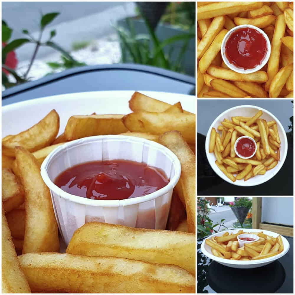 Chips and Tomato Sauce in a Bowl