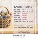 Easter 2023 Opening Hours