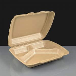 Infinity Brown 3 Compartment Meal Box